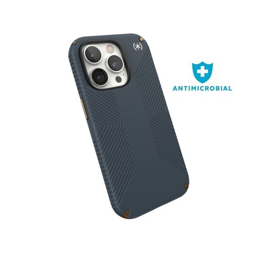 Speck Presidio2 Grip tok iPhone 14 Pro készülékekhez, szénfekete-bronz
