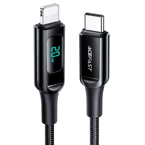 Acefast USB-C to Lightning töltő- és adatkábel kijelzővel